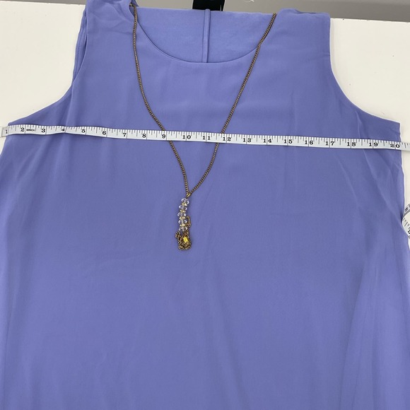 JM Collection Women's Necklace-Embellished Sheath Dress Purple Size Small - Picture 3 of 6